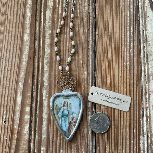 Guardian Angel Heart Necklace