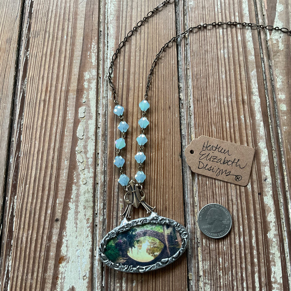Langles Bridge Necklace w/flat diamond shape rosary (N.O. City Park)