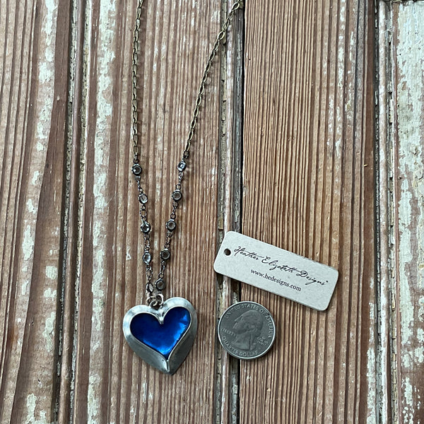 Blue Heart Necklace