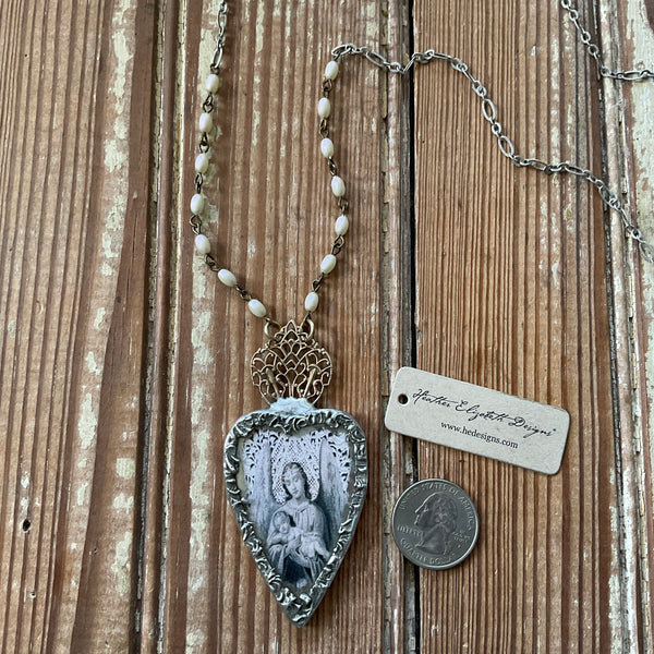Guardian Angel Heart Necklace