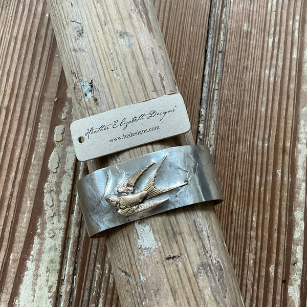 Swallow Tail Bird Cuff - 1” wide