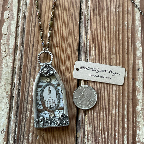 St. Louis Cathedral Necklace - Cast Iron Motif