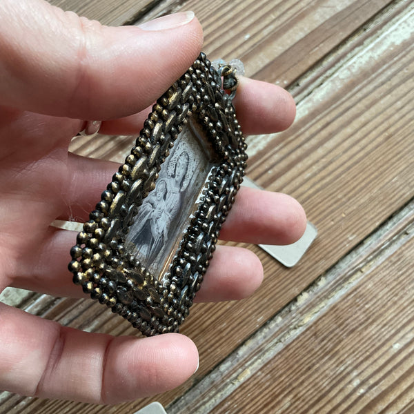 Guardian Angel Antique Buckle Necklace