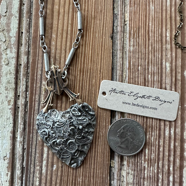 Milagro Heart Necklace - Art Deco Connector
