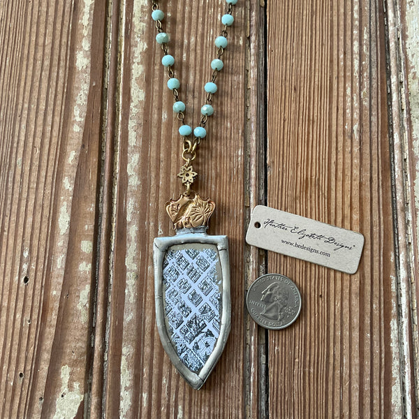 Creole Grand Dame Necklace w/rhinestone connector