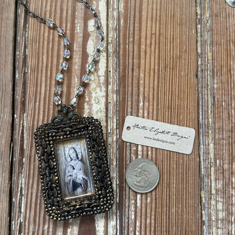 Guardian Angel Antique Buckle Necklace