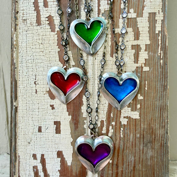 Blue Heart Necklace
