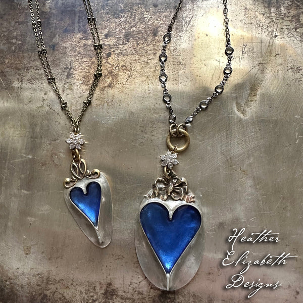 Blue Heart Necklace - Small