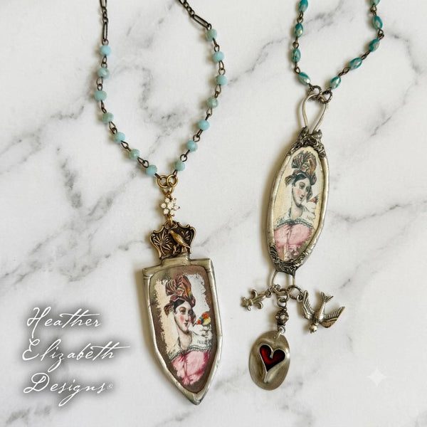 Creole Grand Dame Necklace w/rhinestone connector