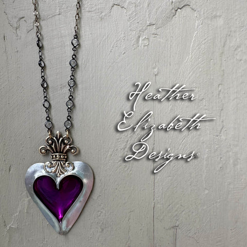 Purple Fleur de Lis Wide - SALE