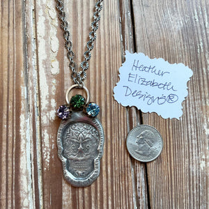 Sugar Skull Necklace #7 - SALE!