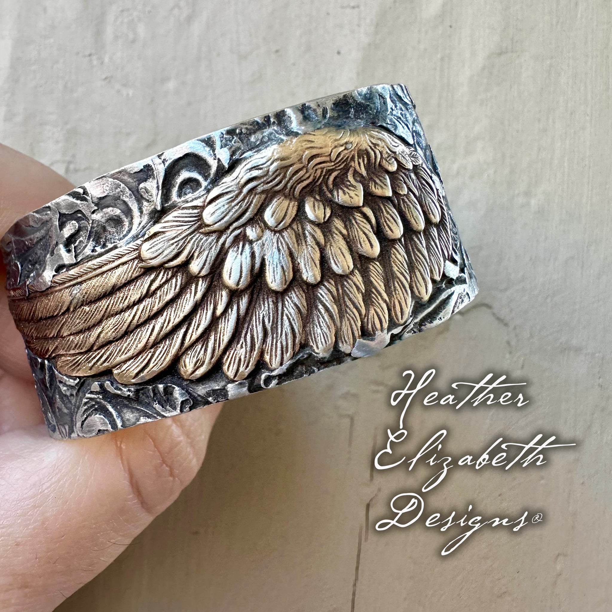 Guardian Angel Wing Cuff - 1” wide